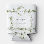 Elegant Eucalyptus Monogram Wedding Gift Dosenkühler (Rückseite)