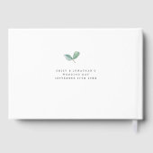 Elegant Eucalyptus New Mrs. Name Wedding Gästebuch (Rückseite)