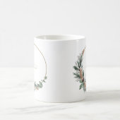 Elegant Eucalyptus Pampas Grass Weihnachtskranz Kaffeetasse (Mittel)