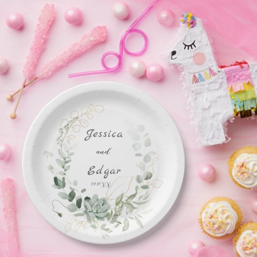 elegant eucalyptus pappteller (Party)