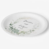 elegant eucalyptus pappteller (Schrägansicht)