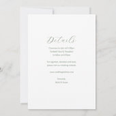 Elegant Eucalyptus Peonies Wedding Einladung (Rückseite)