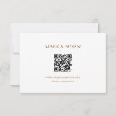 Elegant Eucalyptus Peonies Wedding RSVP (QR-Code) (Rückseite)
