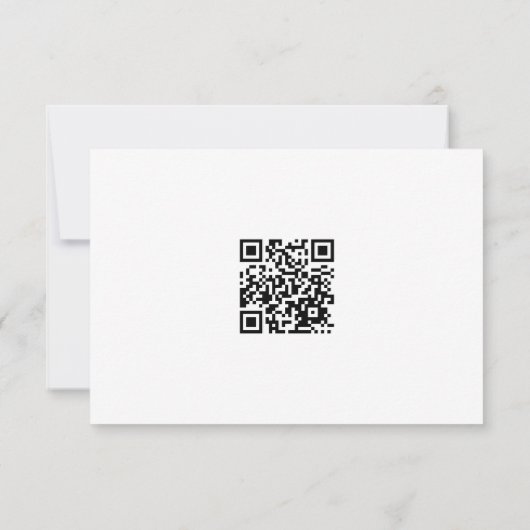 Elegant Eucalyptus Peonies Wedding RSVP (QR-Code) (Rückseite)