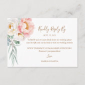 Elegant Eucalyptus Peonies Wedding RSVP (QR-Code) (Vorderseite)