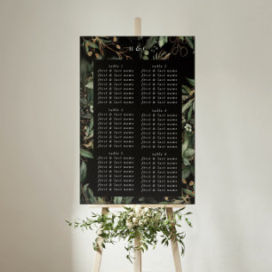 Elegant Eucalyptus Premium Wedding Black Onyx Poster