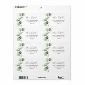 Elegant Eucalyptus Quinceanera-Adresse (Vorne)