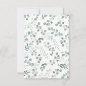 Elegant Eucalyptus RSVP Karte (Rückseite)