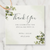 Elegant Eucalyptus Rustic Blätter Haushalt Vielen Geschenkanhänger (Vorderseite)