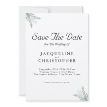 Elegant Eucalyptus Rustic Save the Date Wedding