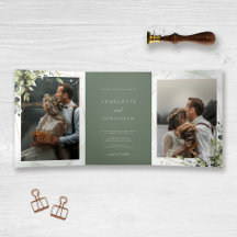 Elegant Eucalyptus Sage Green Floral Wedding