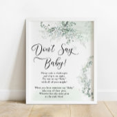 Elegant Eucalyptus Sage kein Baby Poster