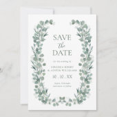 Elegant Eucalyptus Save The Date (Vorderseite)