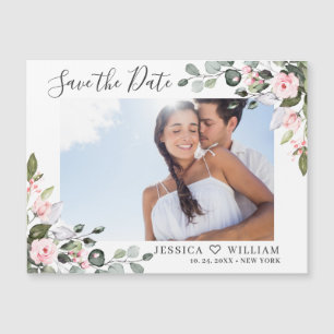 Elegant Eucalyptus Save-the-Date Magnetkarte