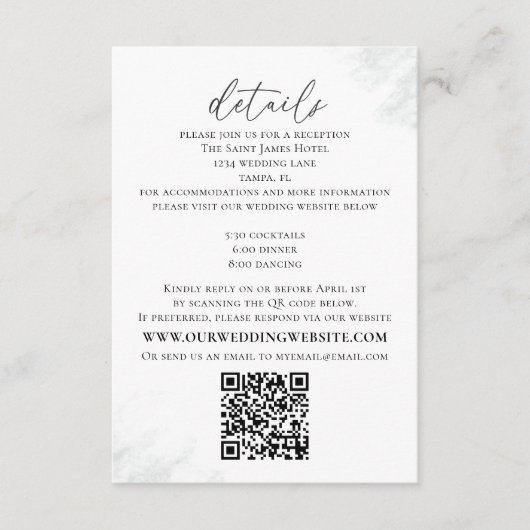 Elegant Eucalyptus Simple Website QR Code Details Begleitkarte (Vorderseite)