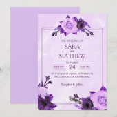 Elegant Eucalyptus Simple Wedding Einladung (Vorne/Hinten)