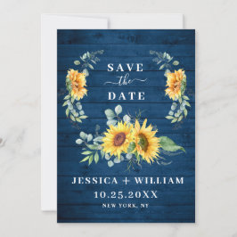 Elegant Eucalyptus Sonnenblumen Hochzeit Save The Date