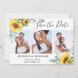 Elegant Eucalyptus Sonnenblumen Hochzeit Save The Date