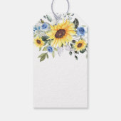 Elegant Eucalyptus Sunflowers Gefallen Dankeschön Geschenkanhänger (Rückseite)