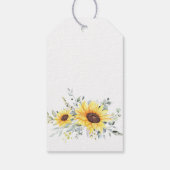 Elegant Eucalyptus Sunflowers Gefallen Vielen Dank Geschenkanhänger (Rückseite)