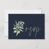 Elegant Eucalyptus Verlasse Greenerity Wedding RSV RSVP Karte (Vorderseite)