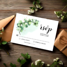 Elegant Eucalyptus Verlasse Greenerity Wedding RSV RSVP Karte