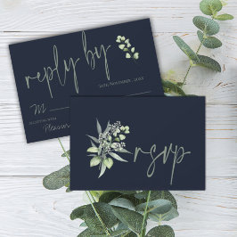 Elegant Eucalyptus Verlasse Greenerity Wedding RSV RSVP Karte