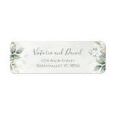 Elegant Eucalyptus Verlasse Grüne Rücksendeadresse (Vorne)