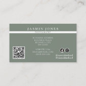 Elegant Eucalyptus Verlasse Grünfoliage Visitenkarte (Rückseite)