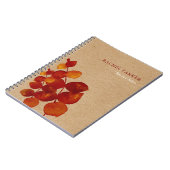 Elegant Eucalyptus Verlasse Rustic Kraft Notizblock (Linke Seite)