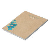 Elegant Eucalyptus Verlasse Rustic Kraft Notizblock (Rotiert)