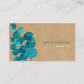Elegant Eucalyptus Verlasse Rustic Kraft Visitenkarte (Vorderseite)