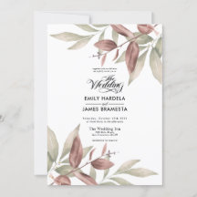 Elegant Eucalyptus Watercolor Budget Hochzeit