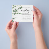 ELEGANT EUCALYPTUS WATERCOLOR GREENREY WEDING FLYER (Gruppe)
