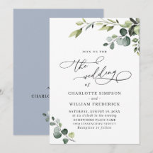 Elegant Eucalyptus Watercolor Grüne Hochzeit