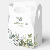 Elegant Eucalyptus Watercolor Grüne Hochzeit Geschenkschachtel (Geöffnet)