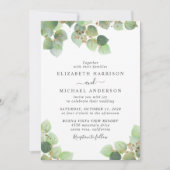 Elegant Eucalyptus Watercolor QR Code Wedding Einladung (Vorderseite)