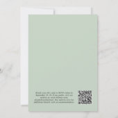 Elegant Eucalyptus Watercolor QR Code Wedding Einladung (Rückseite)