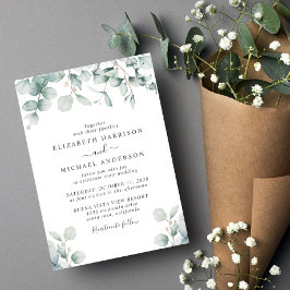 Elegant Eucalyptus Watercolor Wedding Einladung