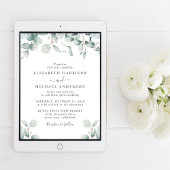 Elegant Eucalyptus Watercolor Wedding Einladung