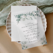 Elegant Eucalyptus Watercolor Wedding Pergament Einladungen