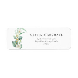 Elegant Eucalyptus Wedding Address Label