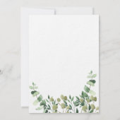 Elegant Eucalyptus Wedding Einladung (Rückseite)