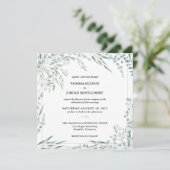 Elegant Eucalyptus Wedding Einladung (Stehend Vorderseite)
