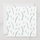 Elegant Eucalyptus Wedding Einladung (Rückseite)