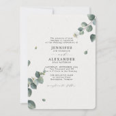 Elegant Eucalyptus Wedding Einladung (Vorderseite)