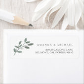 Elegant Eucalyptus Wedding Envelope Rücksendeadres (Insitu)