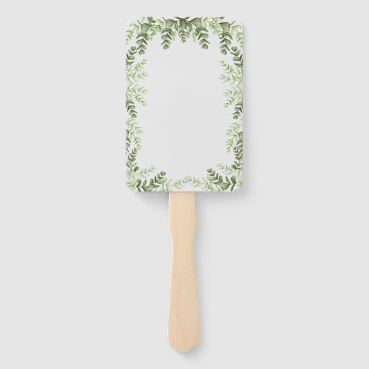 Elegant Eucalyptus Wedding Fächer (Rückseite)