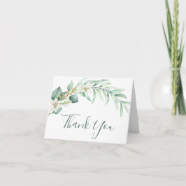 Elegant Eucalyptus Wedding Foliage Dankeschön Kart Dankeskarte