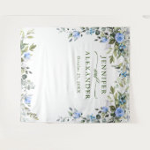 Elegant Eucalyptus Wedding Foto Booth Hintergrund Wandteppich (Vorderseite (Horizontal))